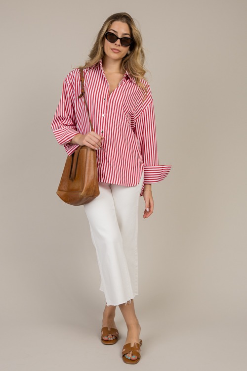 Gold Button Stripe Shirt, Red - 0108-47.jpg