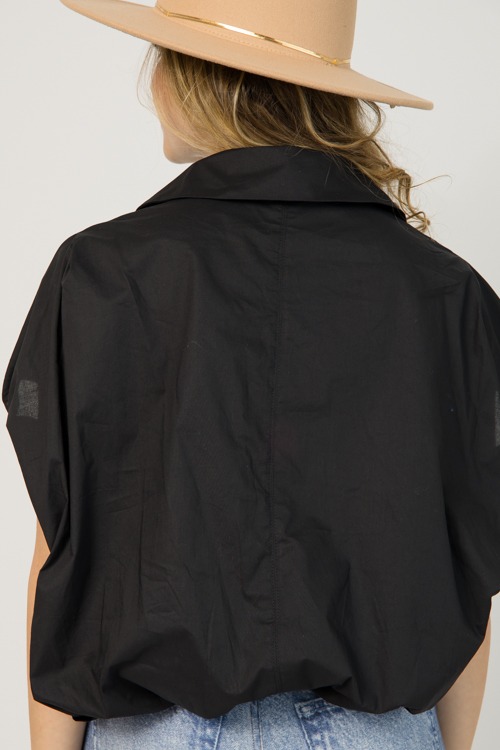Bubble Hem Button Up, Black - 0108-59.jpg
