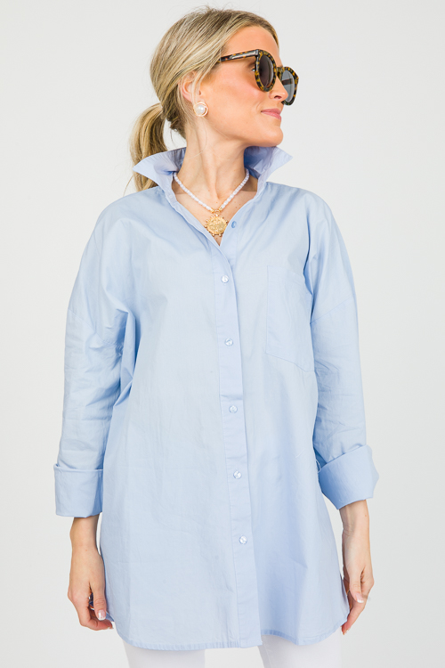 Oversize Blue Button Down