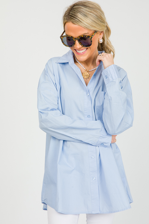 Oversize Blue Button Down