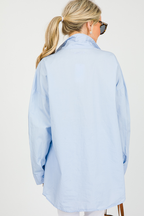 Oversize Blue Button Down