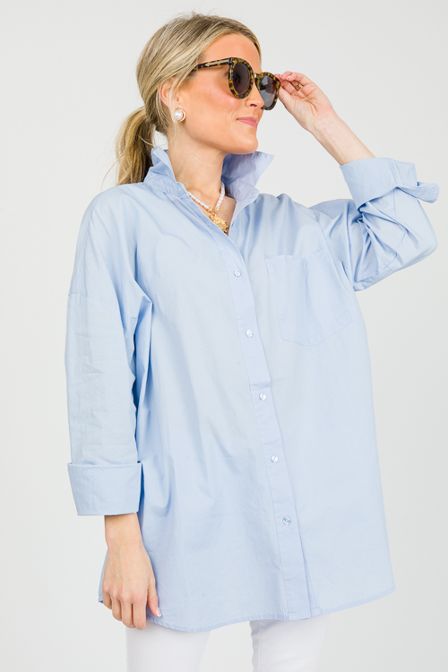 Oversize Blue Button Down