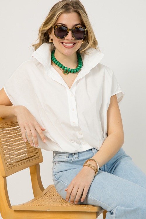 Bubble Hem Button Up, White - 0108-83p.jpg