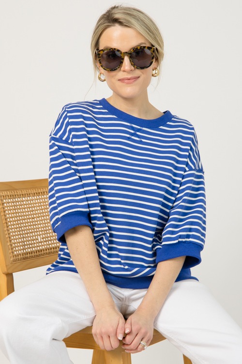 Amanda Stripe Shirt, Royal - 0109-23p.jpg