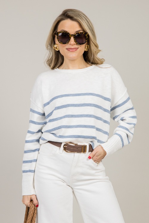 Kya Stripe Sweater, Blue