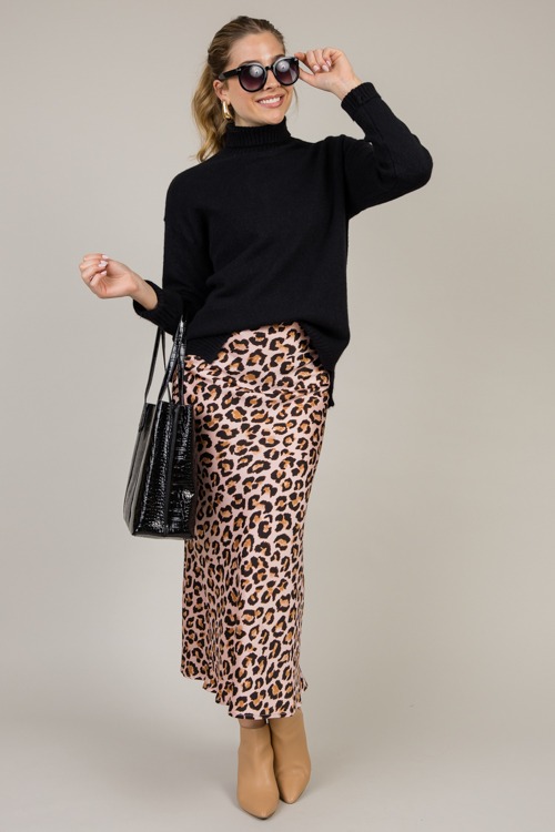 Satin Leopard Maxi Skirt, Pink - 0109-64p.jpg