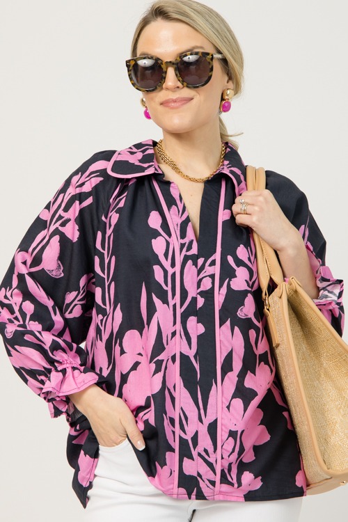 Bold Gemstone Earring, Fuchsia - 0109-70.jpg