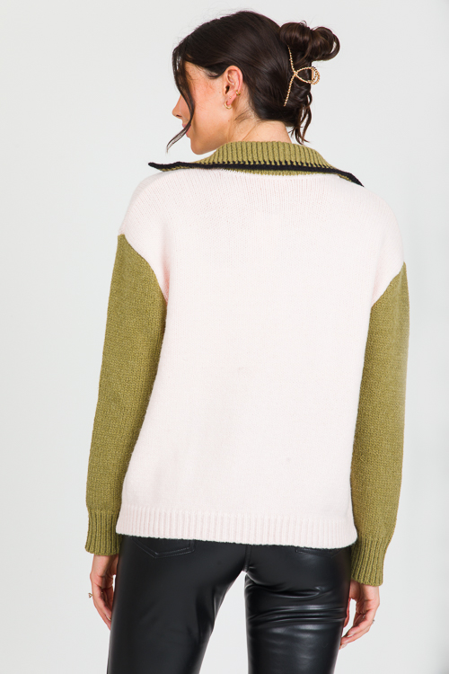 Colorblock Sweater Jacket