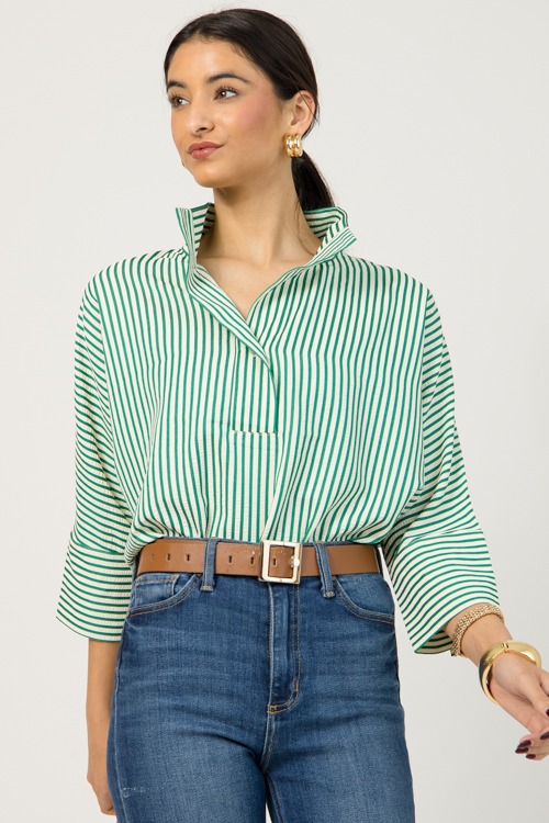 Poppy Stripe Top, Green - 0109-87p.jpg
