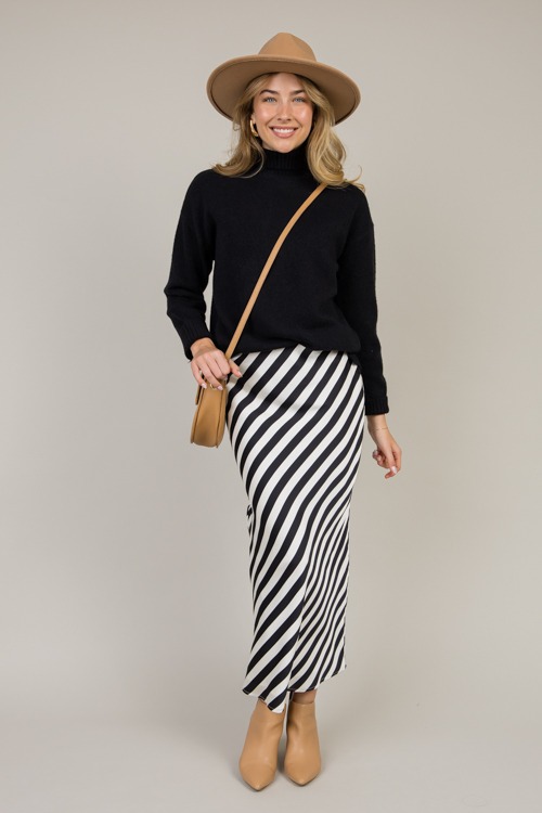 Satin Stripe Maxi Skirt, Black White - 0109-92.jpg