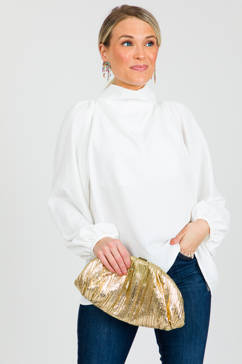 Long Sleeve Lisa Blouse, White