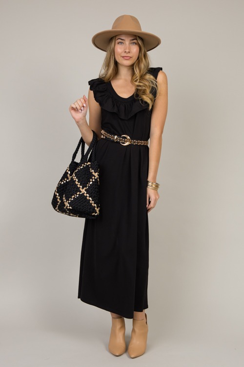 Kimi Ruffle Maxi, Black