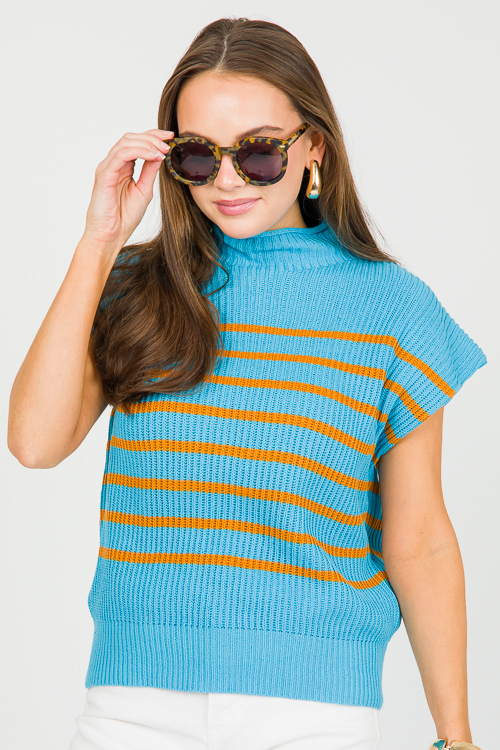 Benji Stripe Sweater, Blue