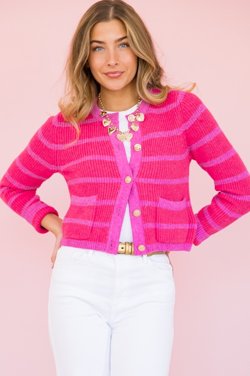 Kassidy Stripe Cardigan, Pink Magenta - 0110-218.jpg