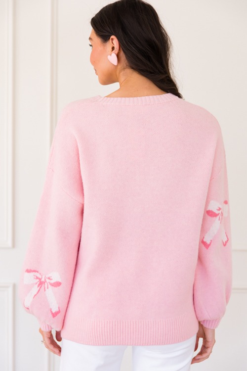 Bow Balloon Sleeve Sweater, Lt. Pink - 0110-46.jpg