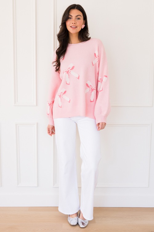 Bow Balloon Sleeve Sweater, Lt. Pink - 0110-50.jpg