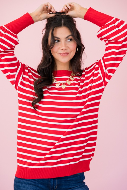 Daya Stripe Sweater, Red - 0110-7.jpg