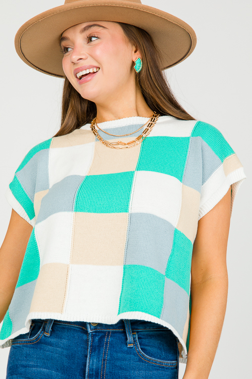 Fan Raffia Earrings, Mint