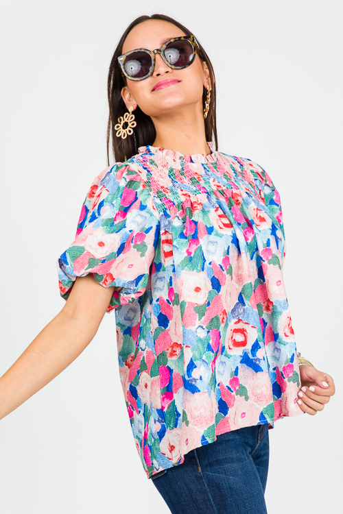 Rosemary Floral Top, Multi