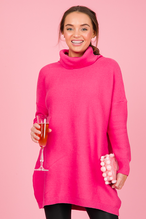 Campbell Sweater, Hot Pink