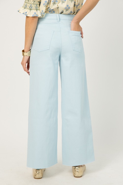 Raw Hem Wide Leg Pants, Snow Blue - 0112-154.jpg