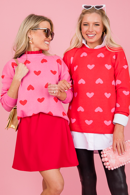 Fall In Love Sweater, Red