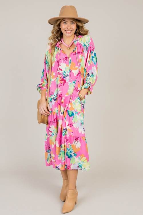 Marlow Floral Maxi, Calypso Pink