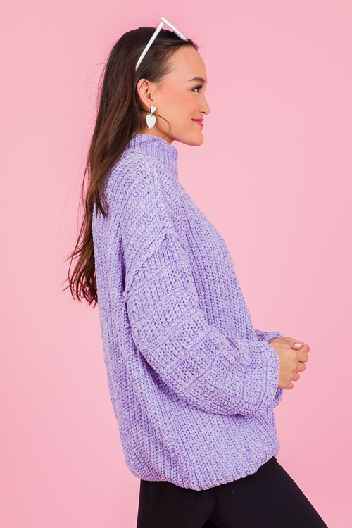 Lavender on sale chenille sweater