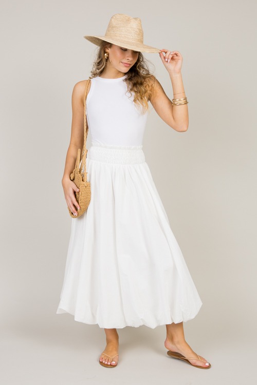 Bubble Hem Maxi Skirt, White - 0113-20.jpg