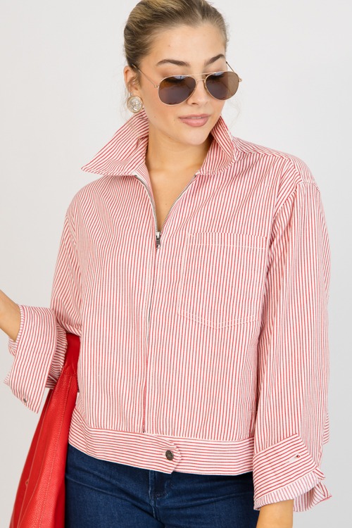 Striped Zip Jacket, Cherry Red - 0113-47.jpg