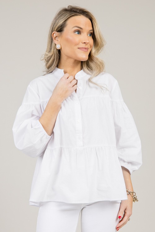 Tiered Button Blouse, Off White - 0113-63.jpg