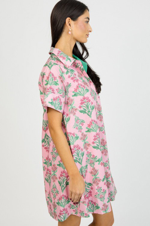 Floral Print Dress, Pink - 0114-104.jpg