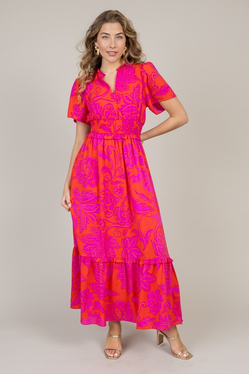 Valerie Floral Maxi,Red Fuchsia - 0114-3.jpg