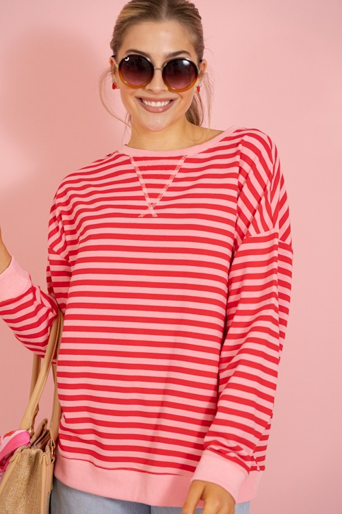 Stella Stripe Pullover, Pink/Red - 0115-151.jpg