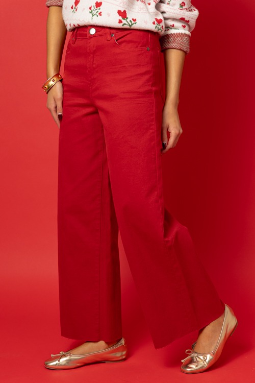 Raw Hem Wide Leg Pants, Garnet - 0115-208p.jpg