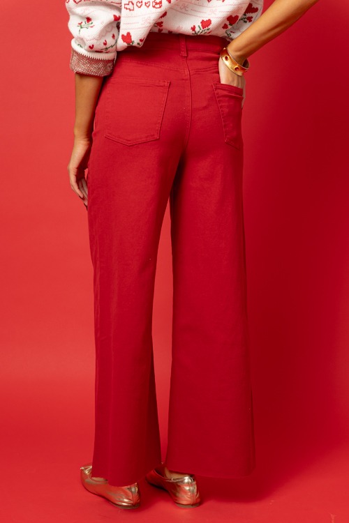 Raw Hem Wide Leg Pants, Garnet - 0115-210.jpg
