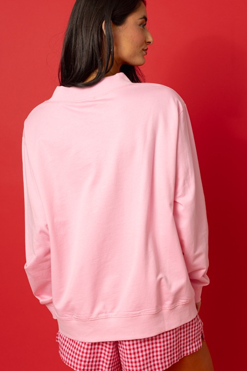 Mock Neck XOXO Sweatshirt, Pink - 0115-233.jpg