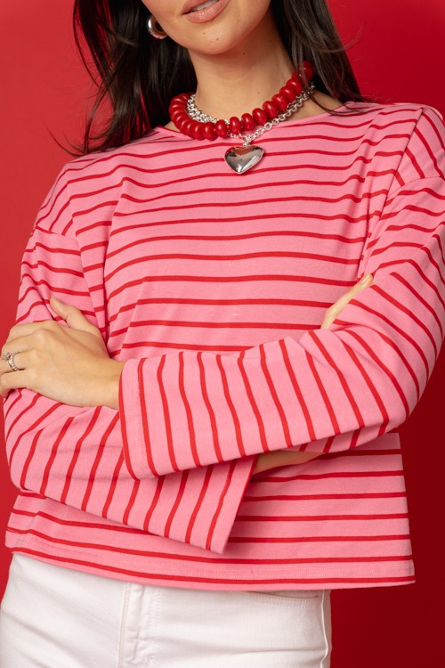 Solid Rondelle Necklace, Red - 0115-313p.jpg