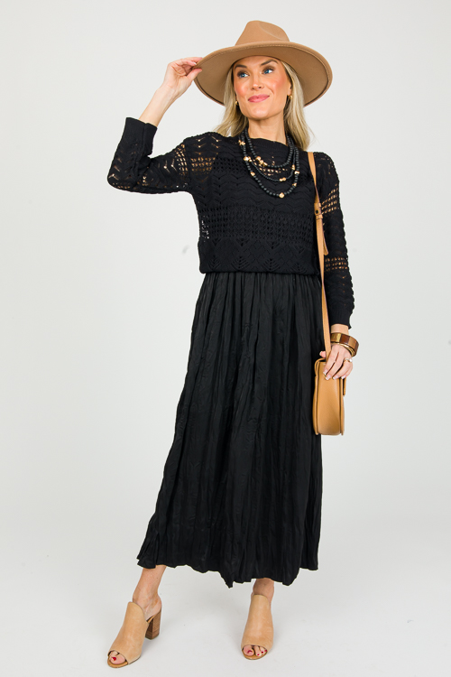 Sweater Maxi Set, Black