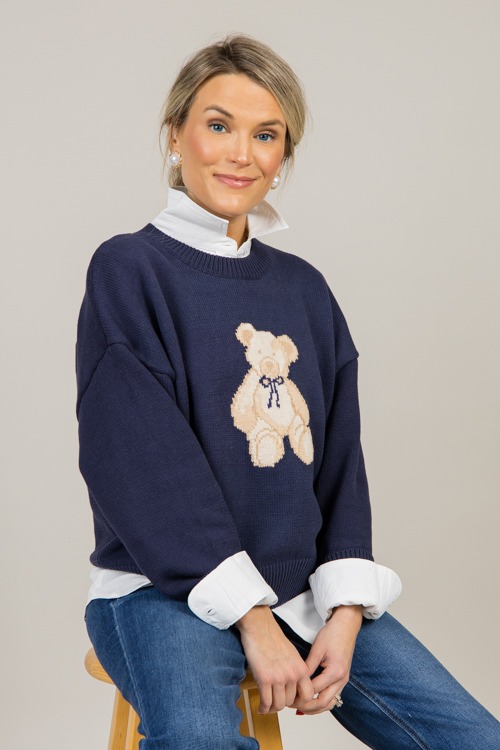 Classic Bear Sweater, Navy