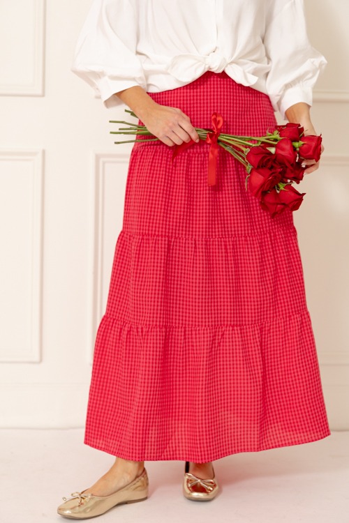 Gingham Midi Skirt, Red - 0115-85.jpg