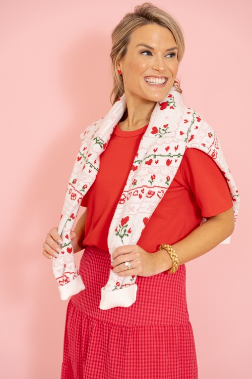 Gingham Midi Skirt, Red - 0115-88.jpg