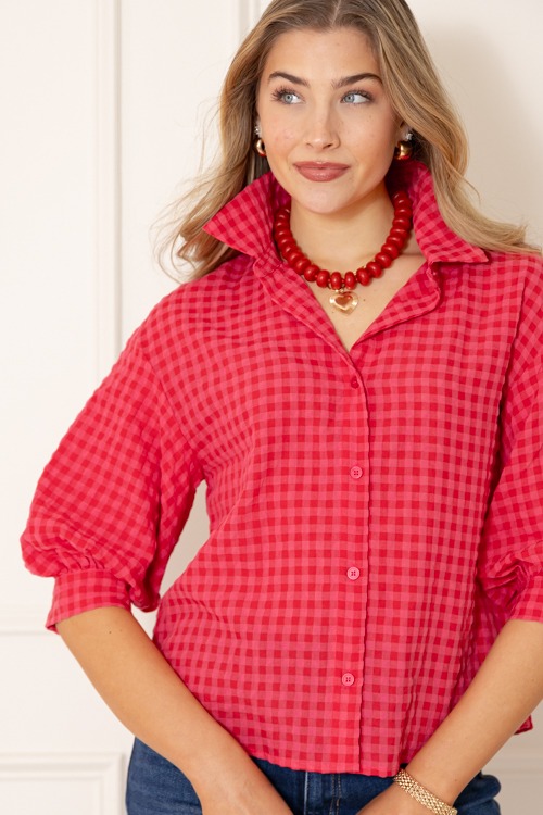 Gingham Button Down, Red/Pink - 0115-90p.jpg