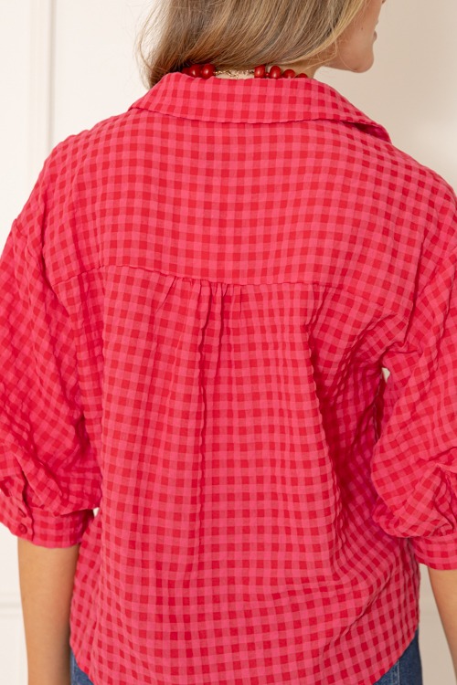 Gingham Button Down, Red/Pink - 0115-95.jpg