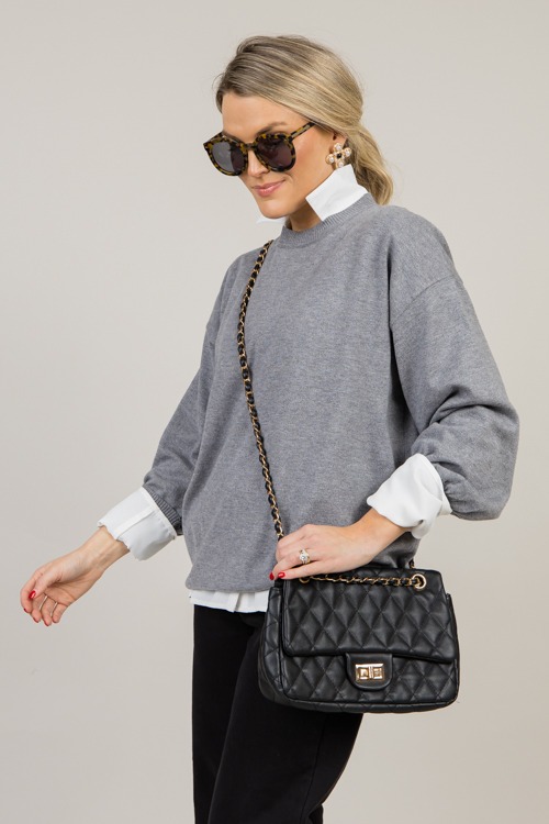 Timeless Design Sweater, H. Grey