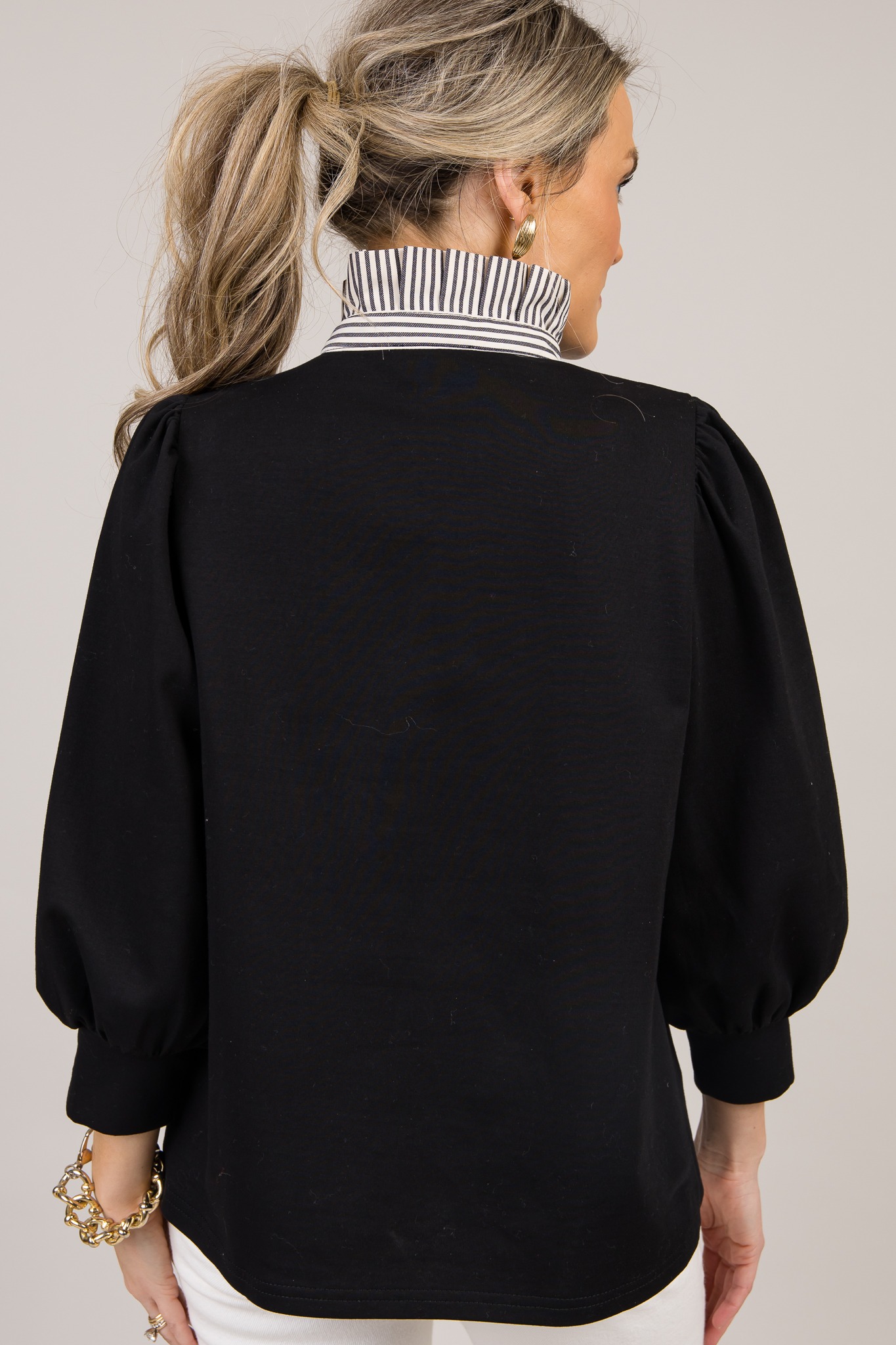 Stripe Collar Knit Top, Black - 0116-13.jpg