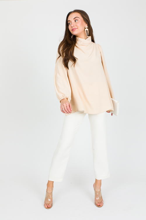 Collins Cowl Blouse, Oatmeal
