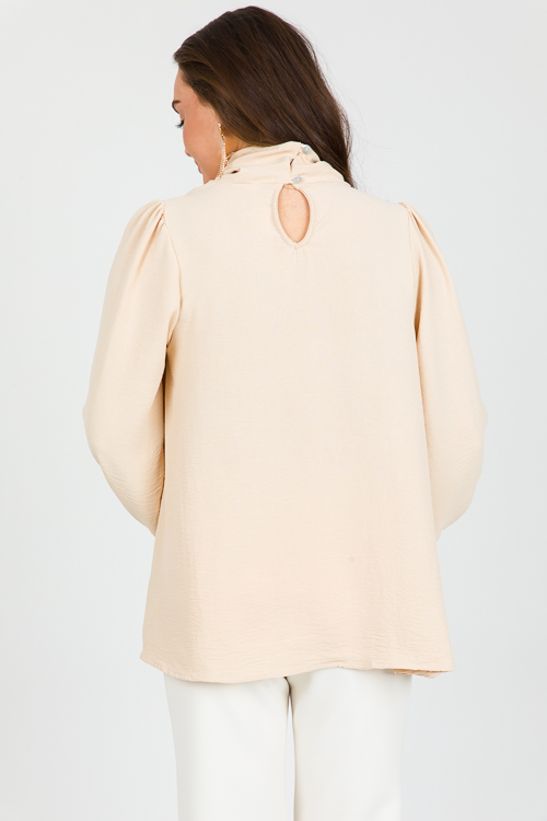 Collins Cowl Blouse, Oatmeal