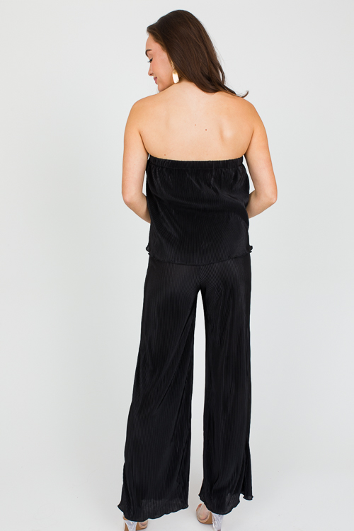 Pleated Jumpsuit, Black