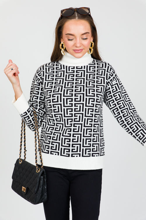 Meander Sweater, Black